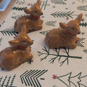 Vintage Silvestri Brown Deer Figurine Trio